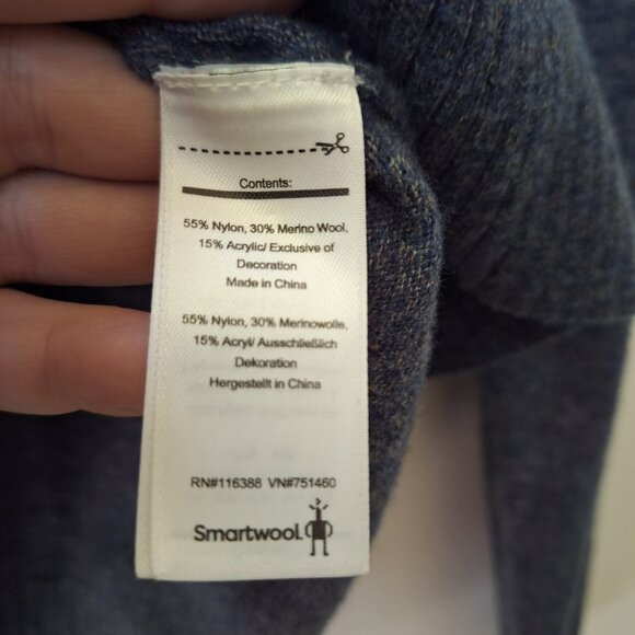 SMARTWOOL Men’s Sparwood Merino 1/4 Zip Alpine Heather Sweater - Picture 6 of 11